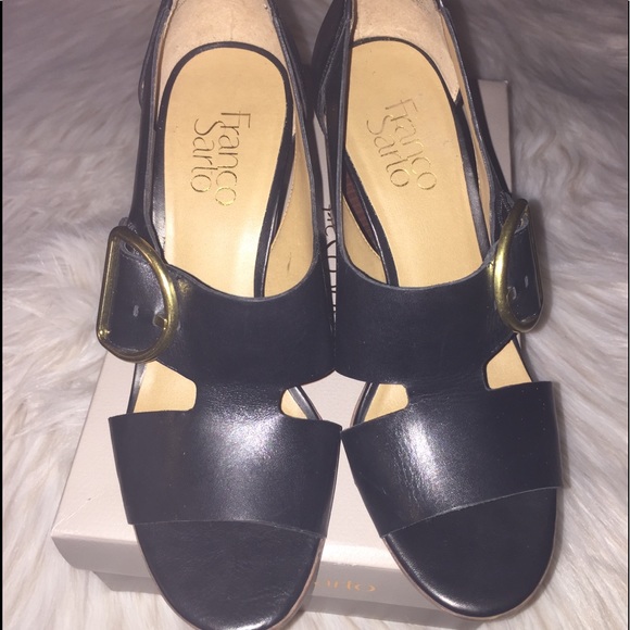 FRANCO SARTO BLACK SANDALS - Picture 5 of 6